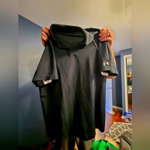 Men's black Under Armour polo